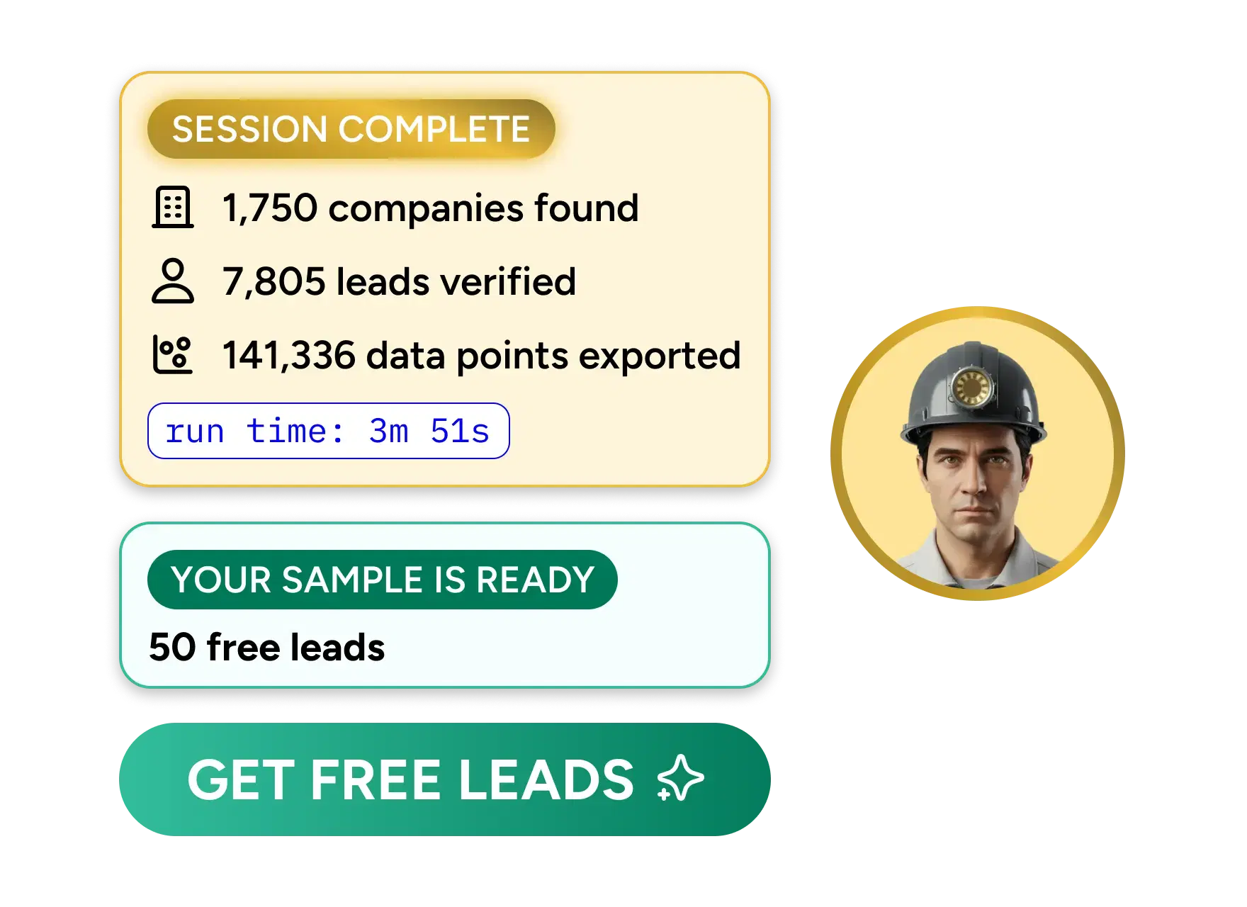 Leads delivered in minutes